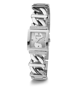 GUESS Ladies Silver Tone Silver Analog Watch