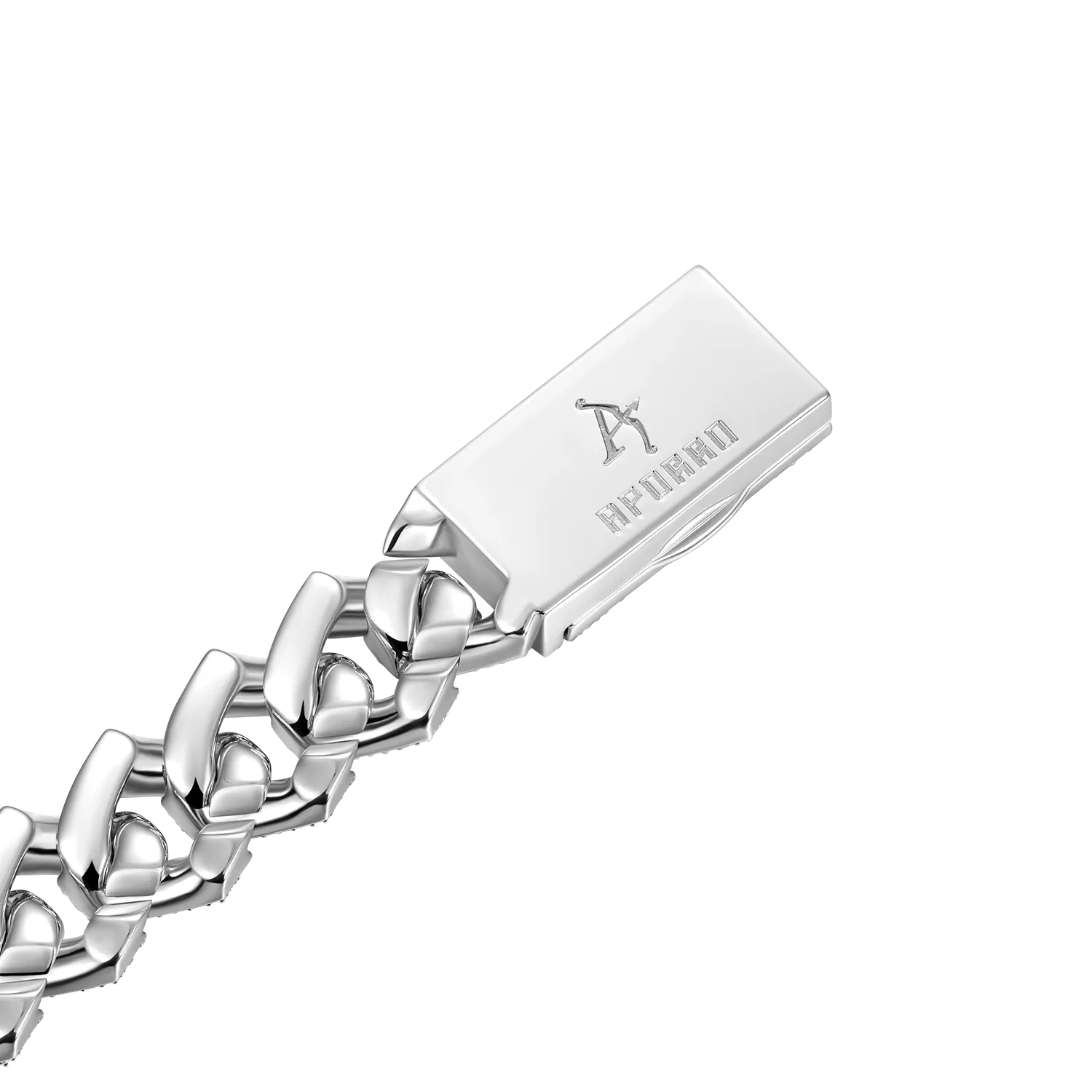 Halo Emerald Cut Prong Cuban Link Bracelet