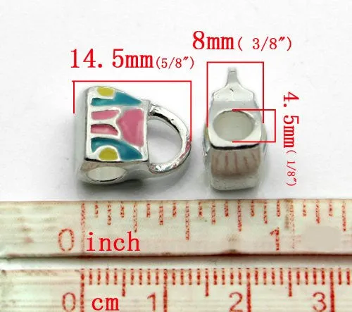 Hand Bag Charm Spacer Beads For Snake Chain Charm Bracelet