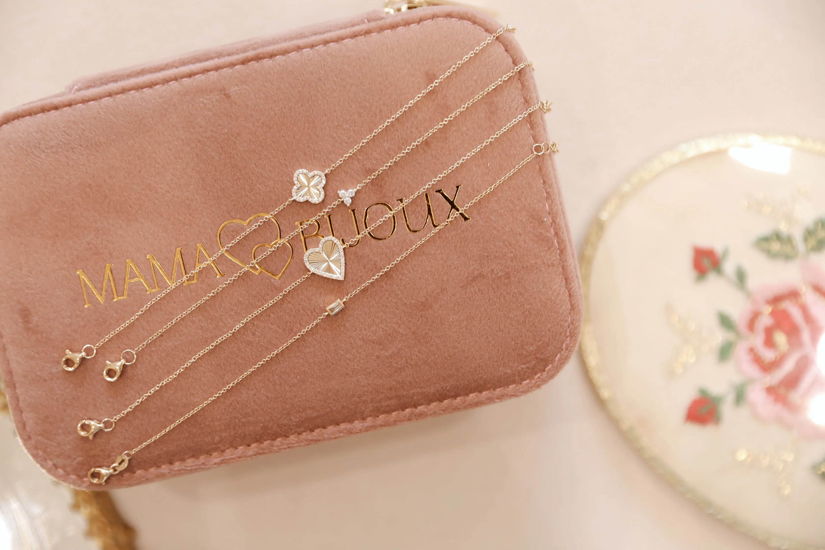 Heart Exploding Diamond & Gold Bracelet
