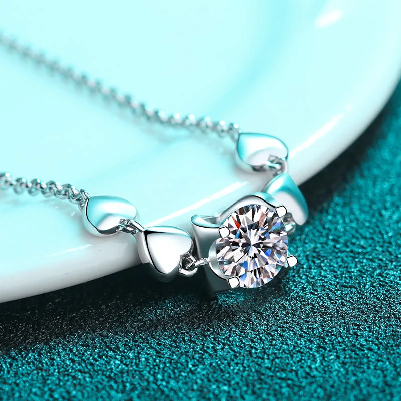 Heart Love Round Cut Moissanite Diamond Bracelet