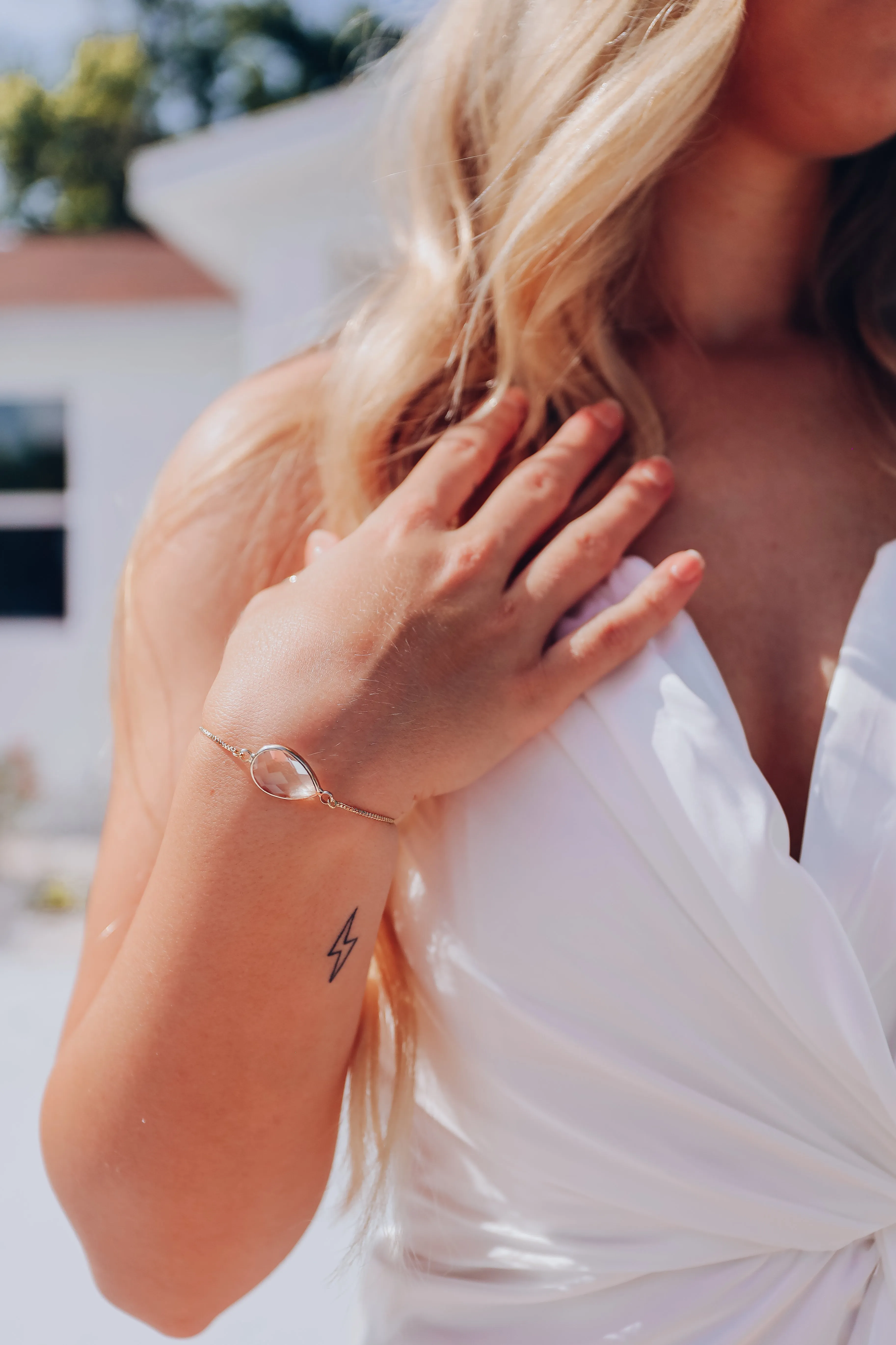 Heart of Gold Bracelet - Clear