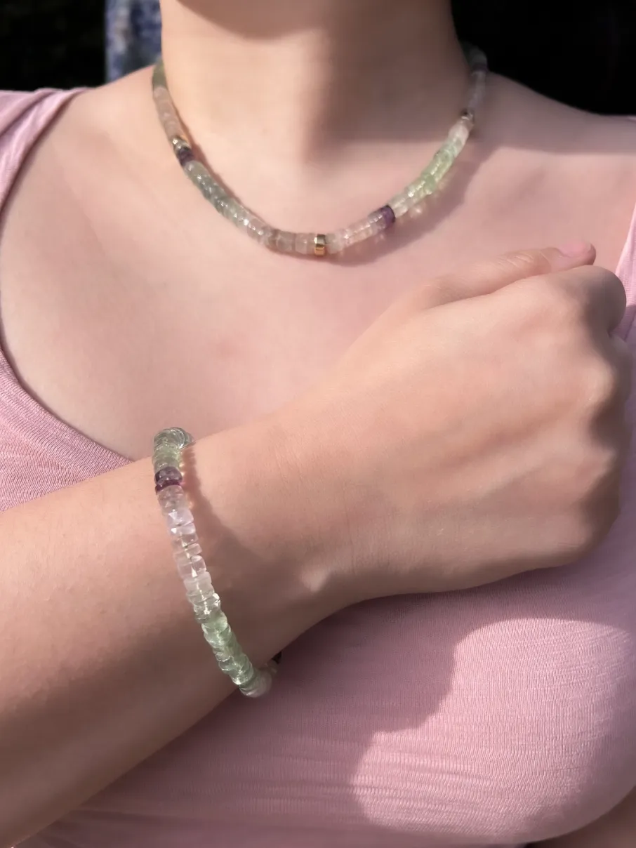 Heishi Fluorite Bracelet
