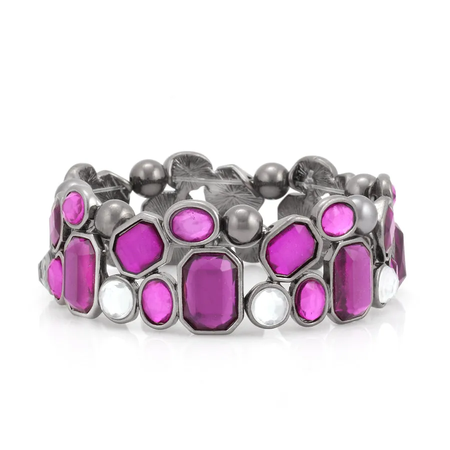 HEMATITE AMETHYST BRACELETS #FW1202978 (LB8)