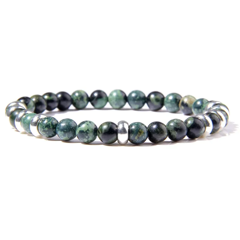 Hematite Bracelets Matte Rainbow Flash Moonstone