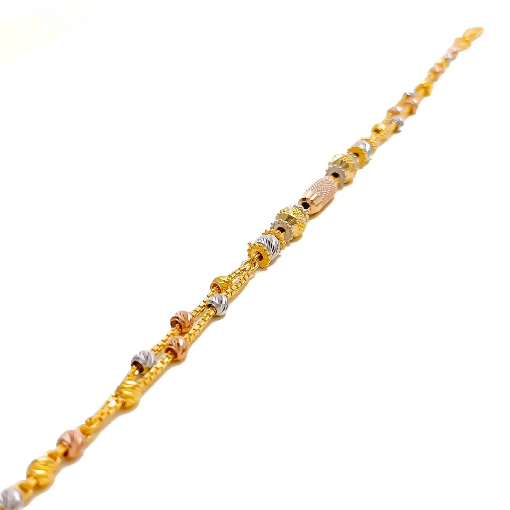 High-Gloss Ornamental 22k Gold Orb Bracelet