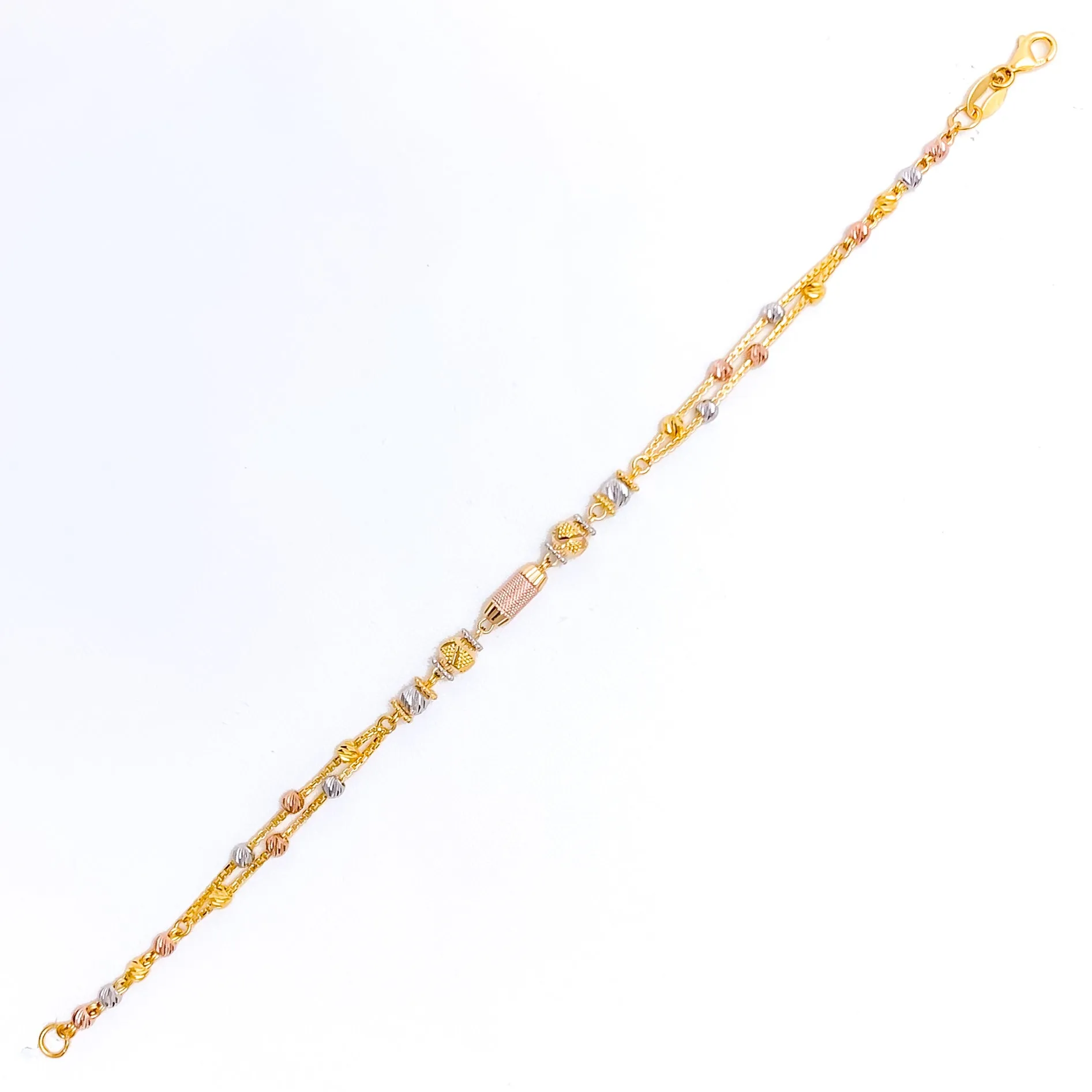 High-Gloss Ornamental 22k Gold Orb Bracelet
