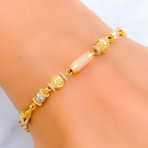 High-Gloss Ornamental 22k Gold Orb Bracelet
