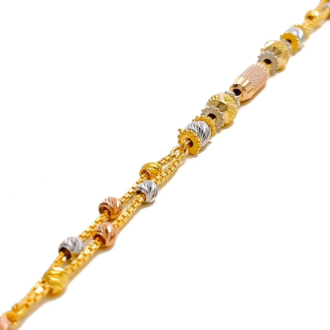 High-Gloss Ornamental 22k Gold Orb Bracelet
