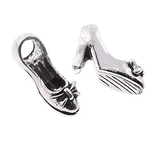 High Heel Shoe Charm European Bead Compatible for Most European Snake Chain Bracelet