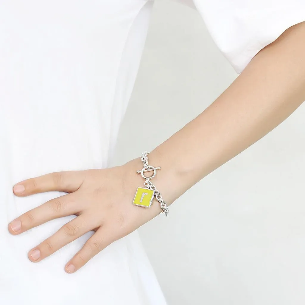 High-Polished Brass Bracelet with Emerald Epoxy - Backordered, 20.78g Weight