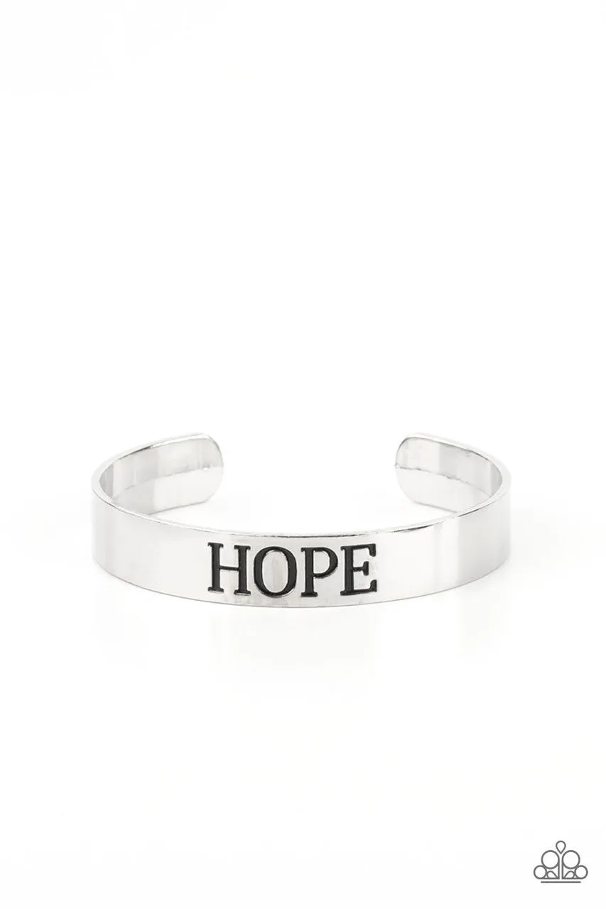 Hope Makes the World Go Round Silver Paparazzi Bracelet
