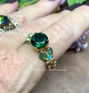 Hydrothermal Green Quartz Handmade Ring, Made to Order