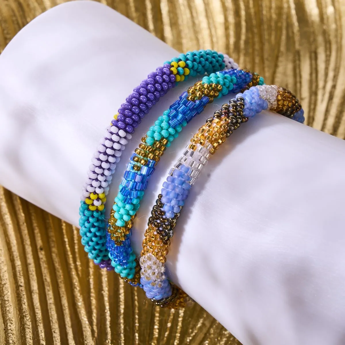 Ice Queen | Himalayan Glass Bead Bracelet