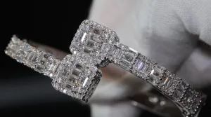 Iced Out Bracelet | Womens Bracelet | Mens Bracelet | Diamond Bracelet | Baguette Bracelet