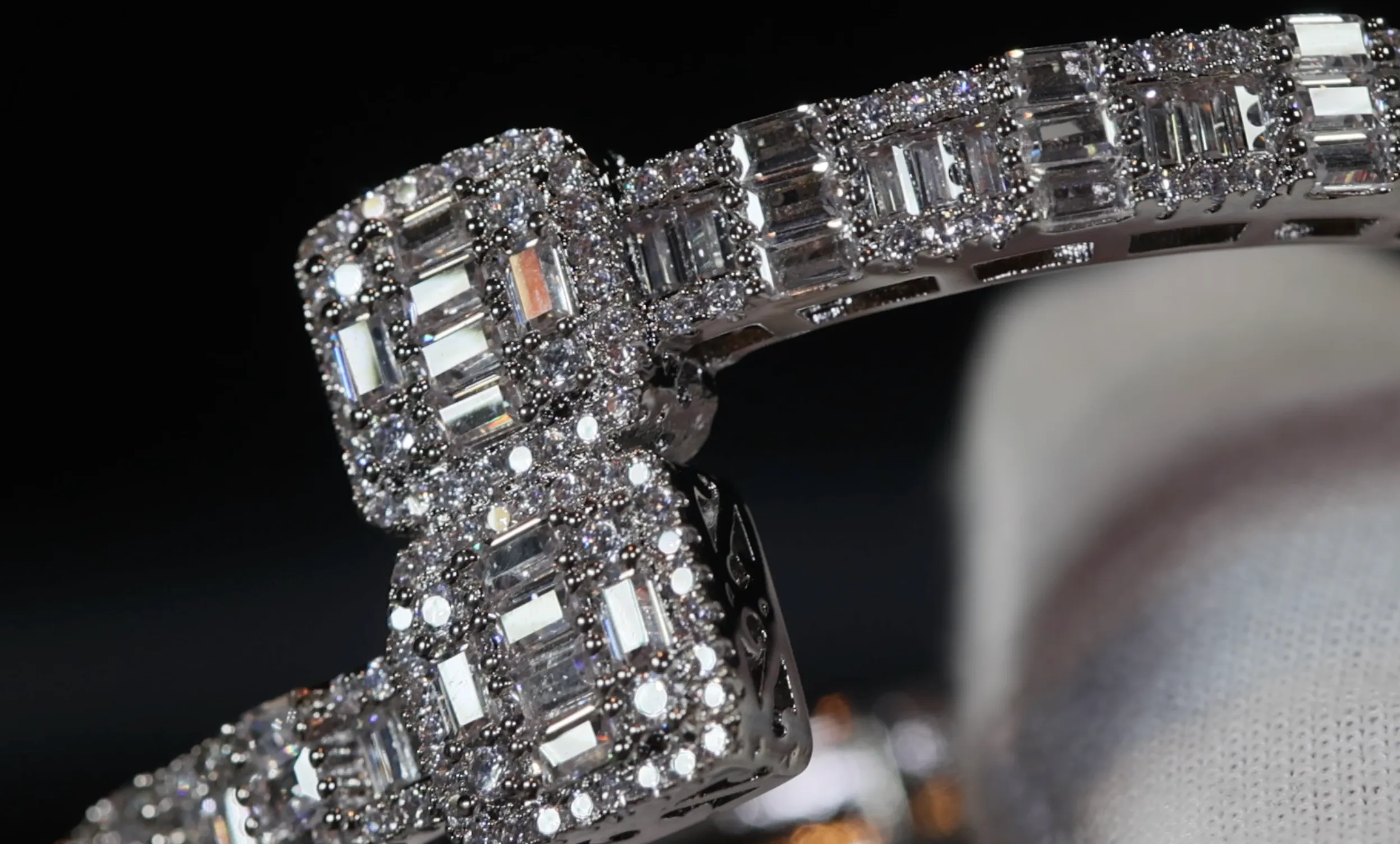 Iced Out Bracelet | Womens Bracelet | Mens Bracelet | Diamond Bracelet | Baguette Bracelet