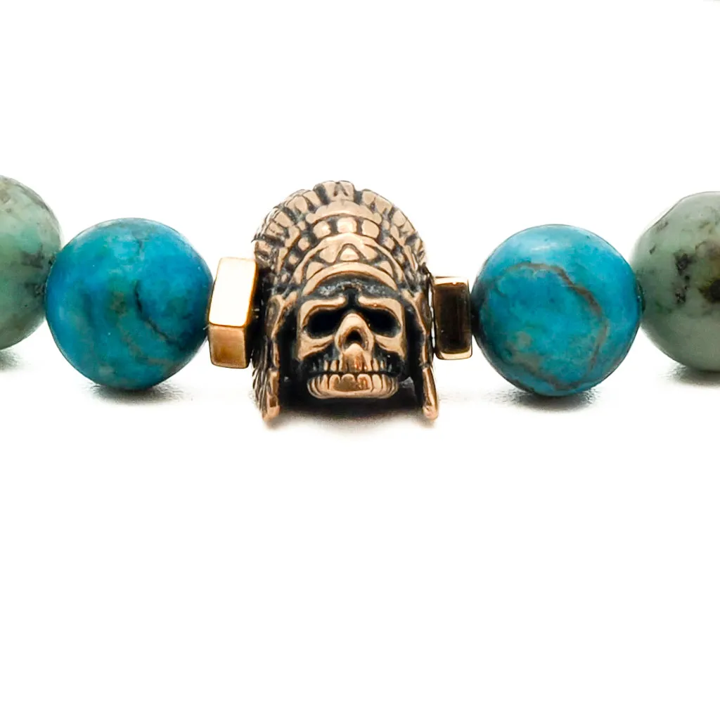 Indian Men Turquoise Beaded Bracelet