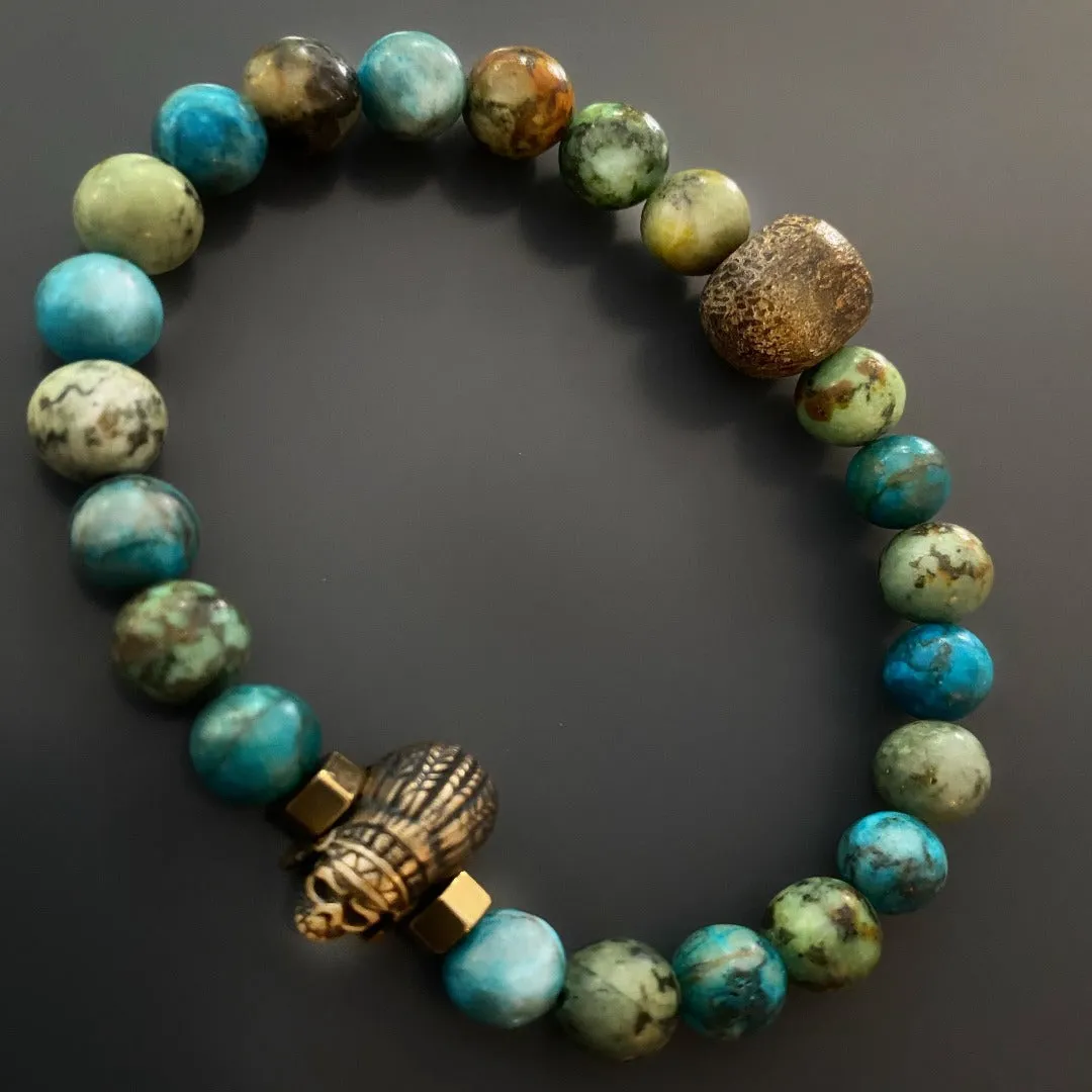 Indian Men Turquoise Beaded Bracelet