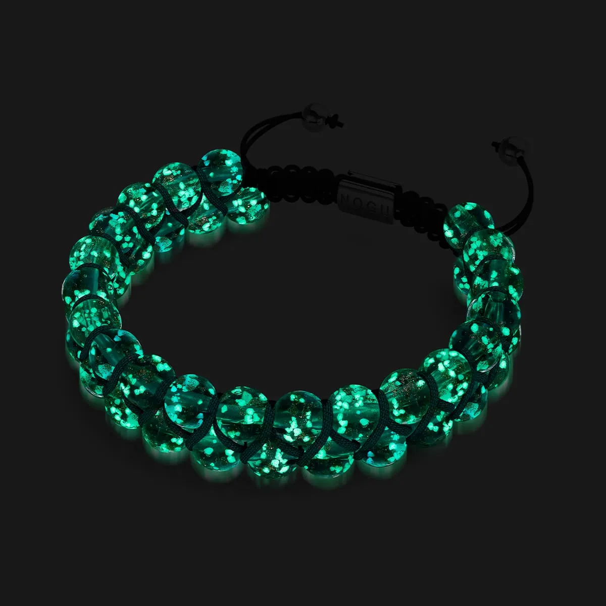 Indigo Glacier | Indigo x Arctic Blue | Double Firefly Glass Bracelet