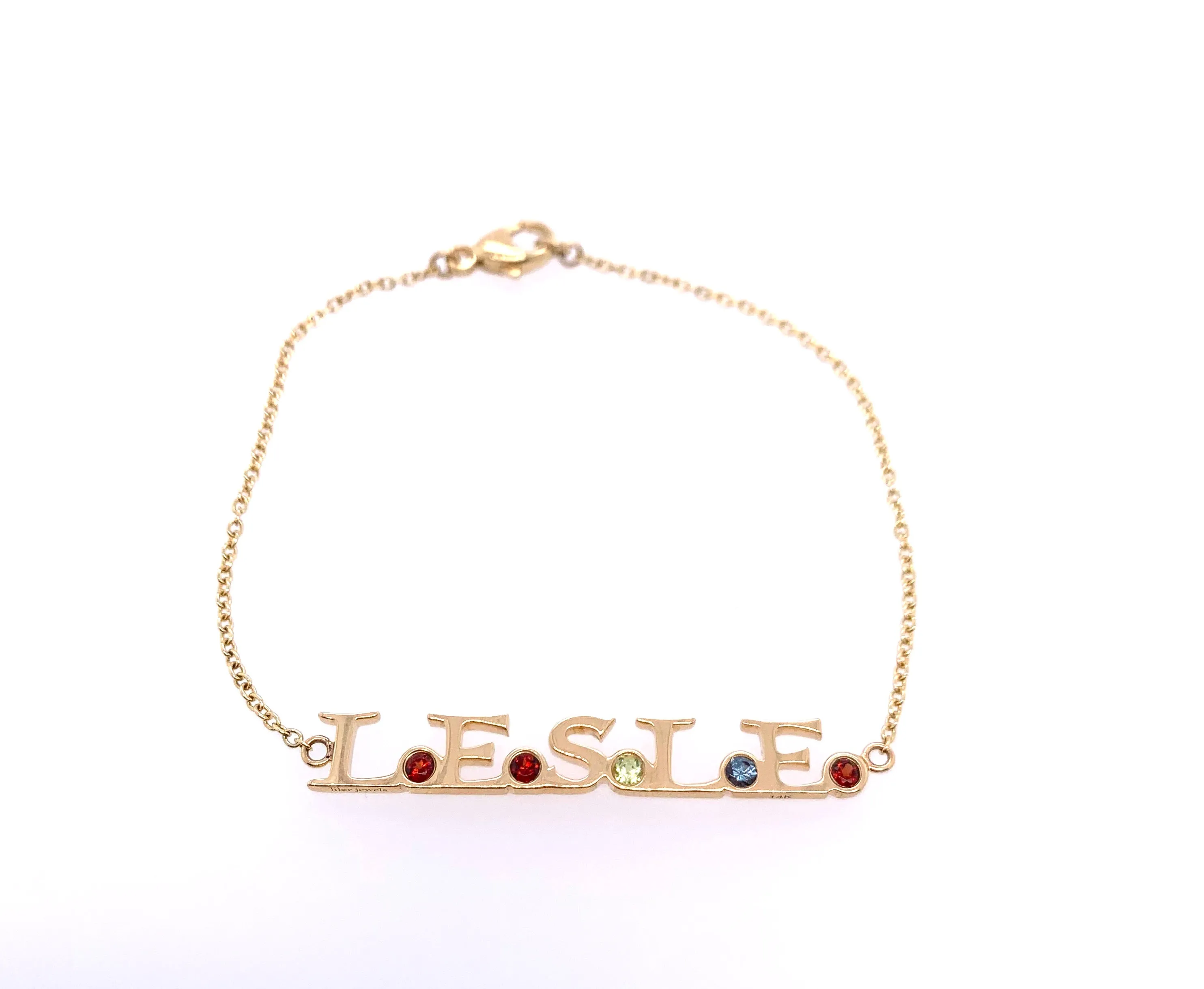 Initials   Birthstones Gothic Bracelet