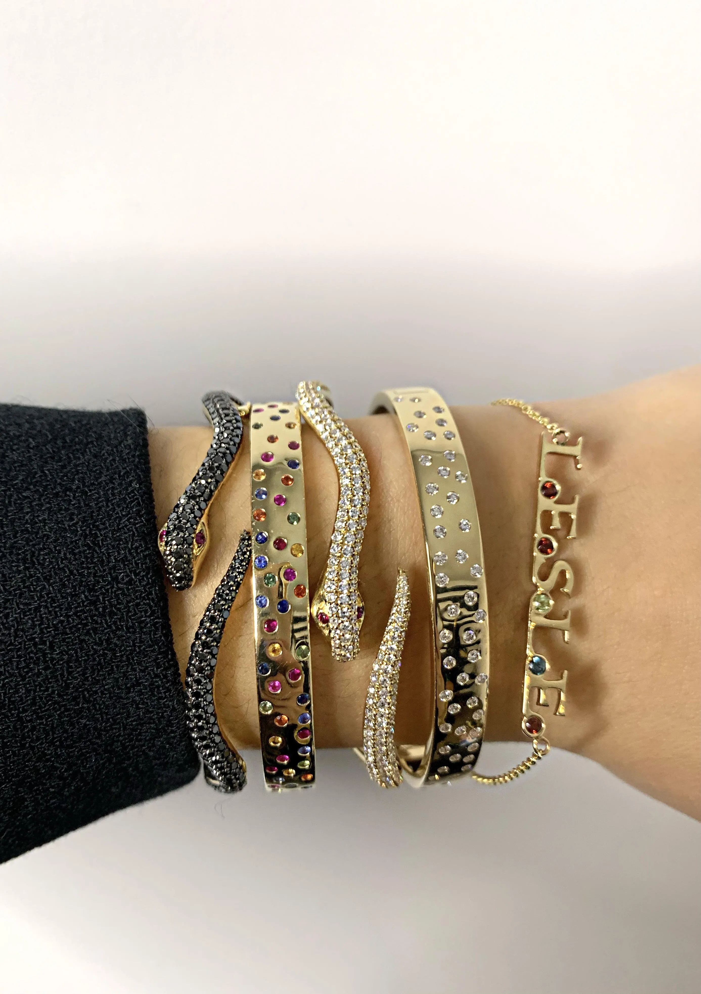Initials   Birthstones Gothic Bracelet