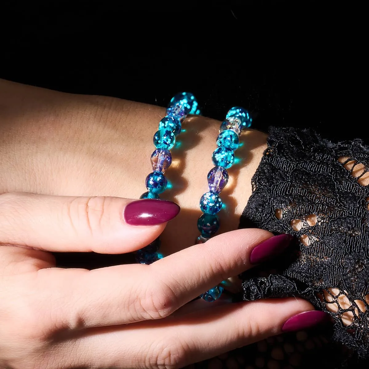 Into the Blue Moon | Firefly Glass Bracelet