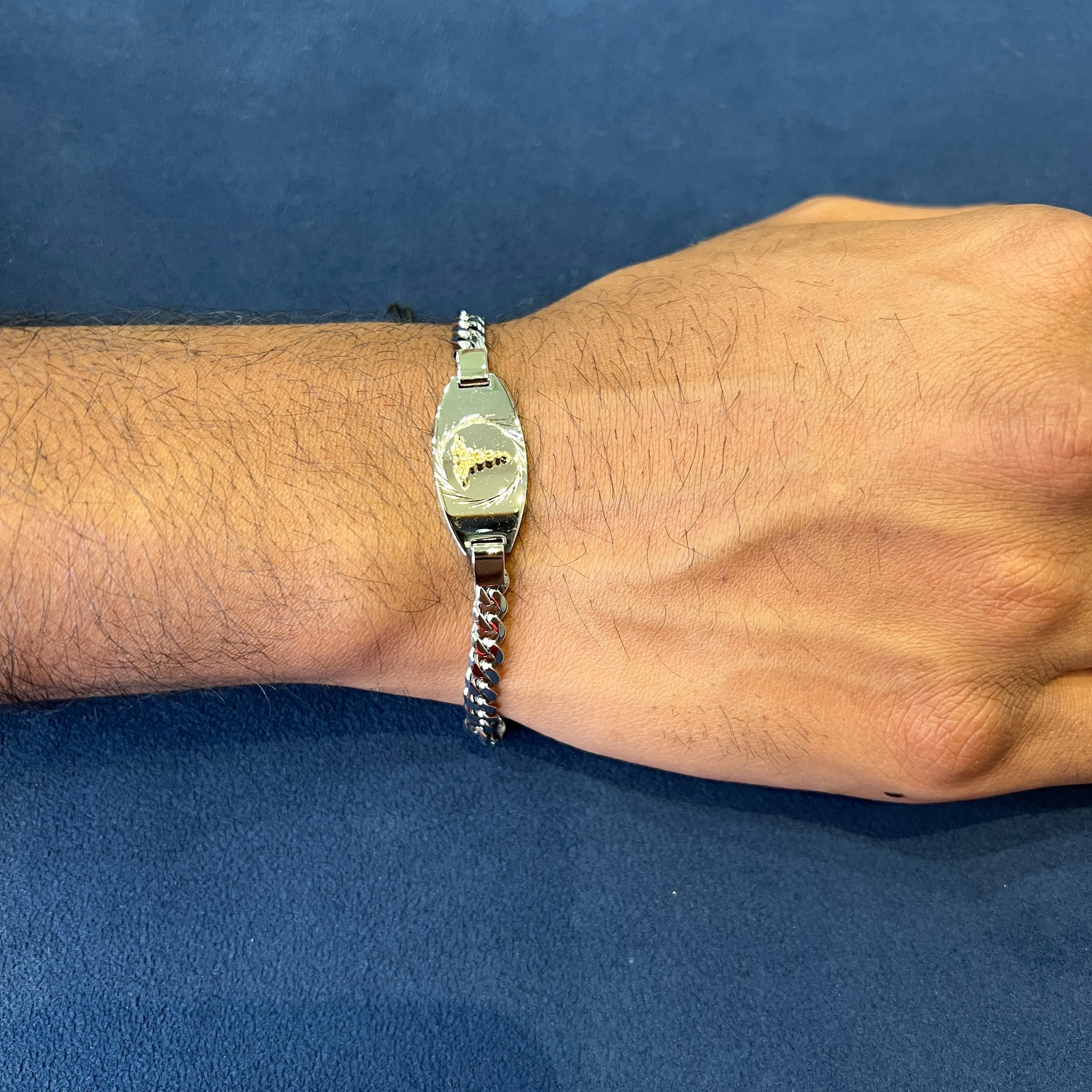 Italgem Stainless Steel Medical Alert ID Curb Bracelet