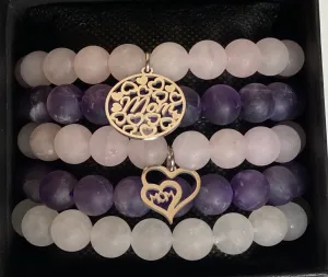 Jade Amethyst And Quartz Mom Stack Box Set