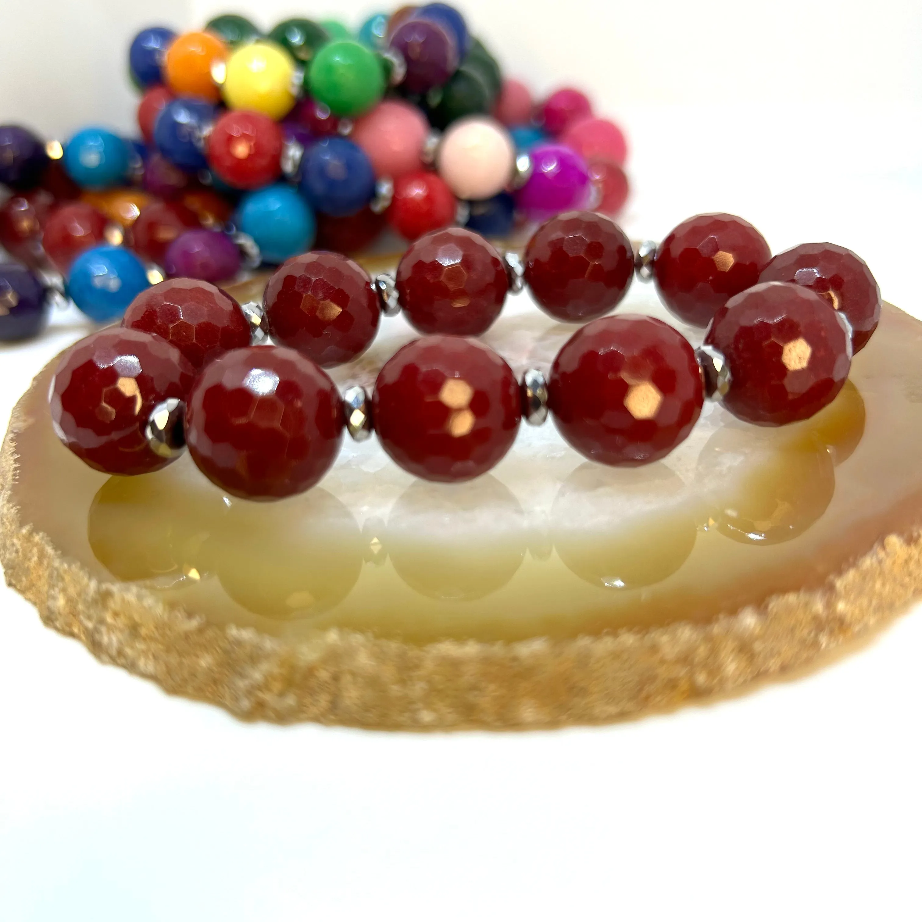 Jade Bracelet- Berry Punch