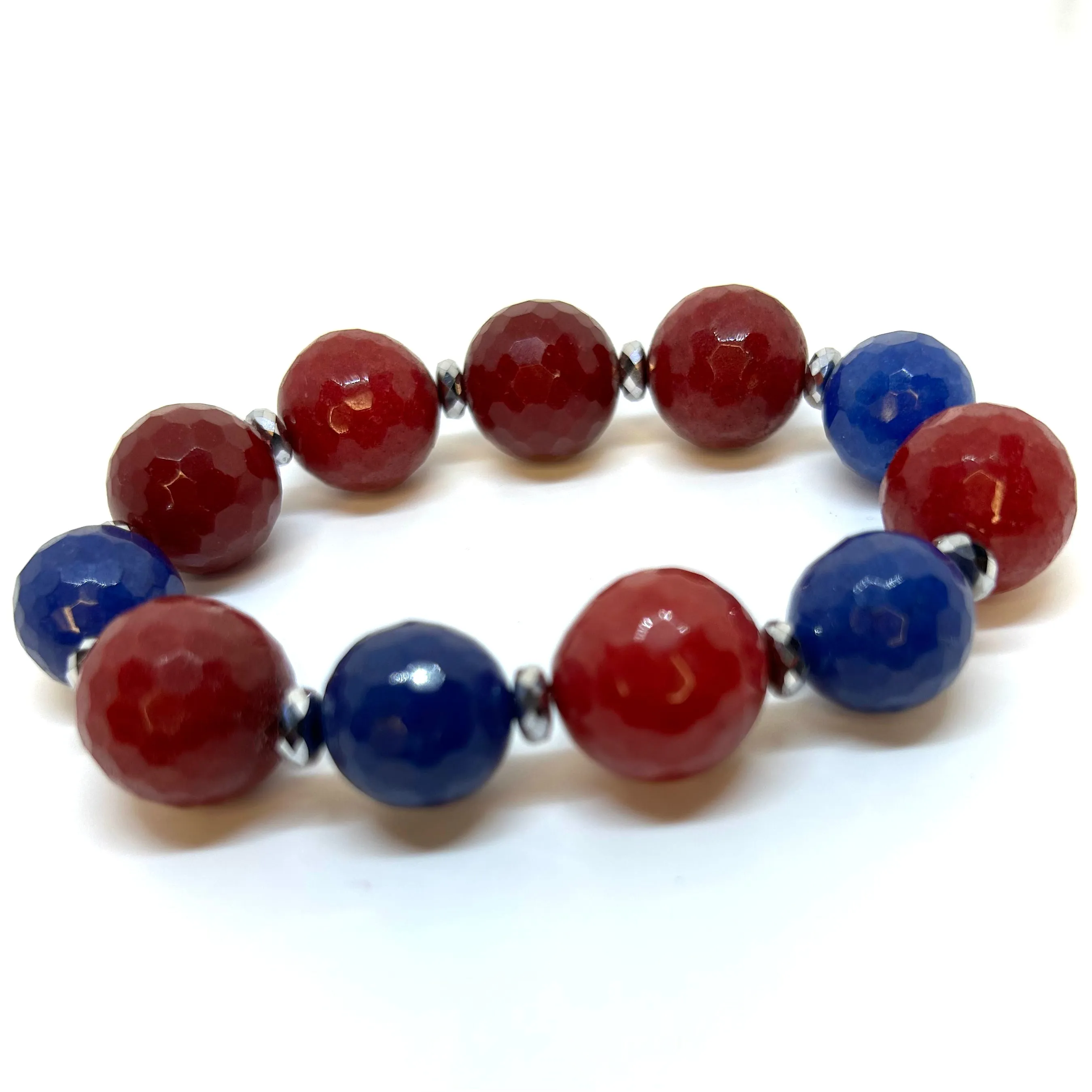 Jade Bracelet- Blue Cherry