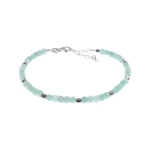 Jaelyn square aquamarine bracelet