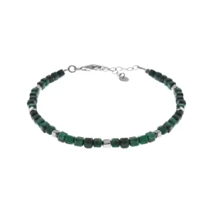 Jaelyn square malachite bracelet