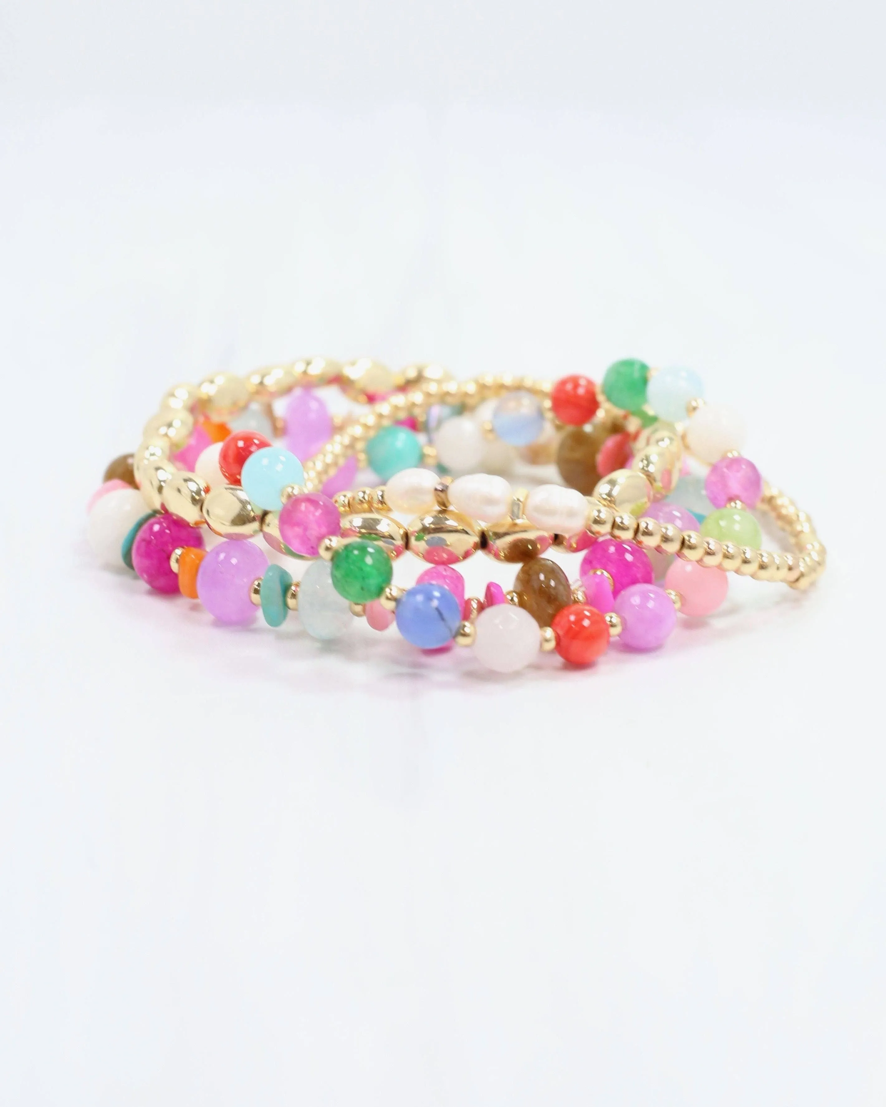 Jerome Beaded Stretch Bracelet Multi