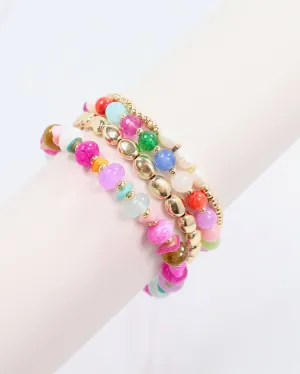 Jerome Beaded Stretch Bracelet Multi