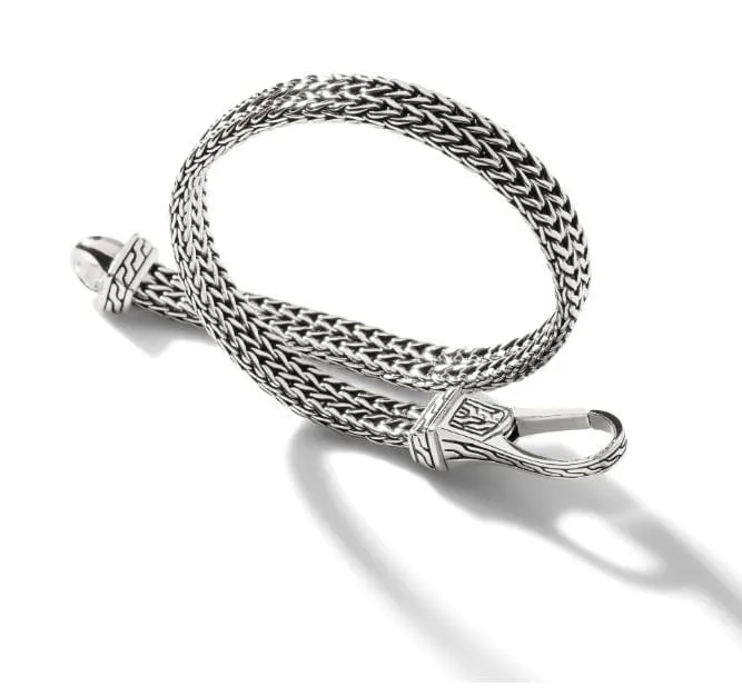 John Hardy Silver Classic Chain Flat Weave Bracelet