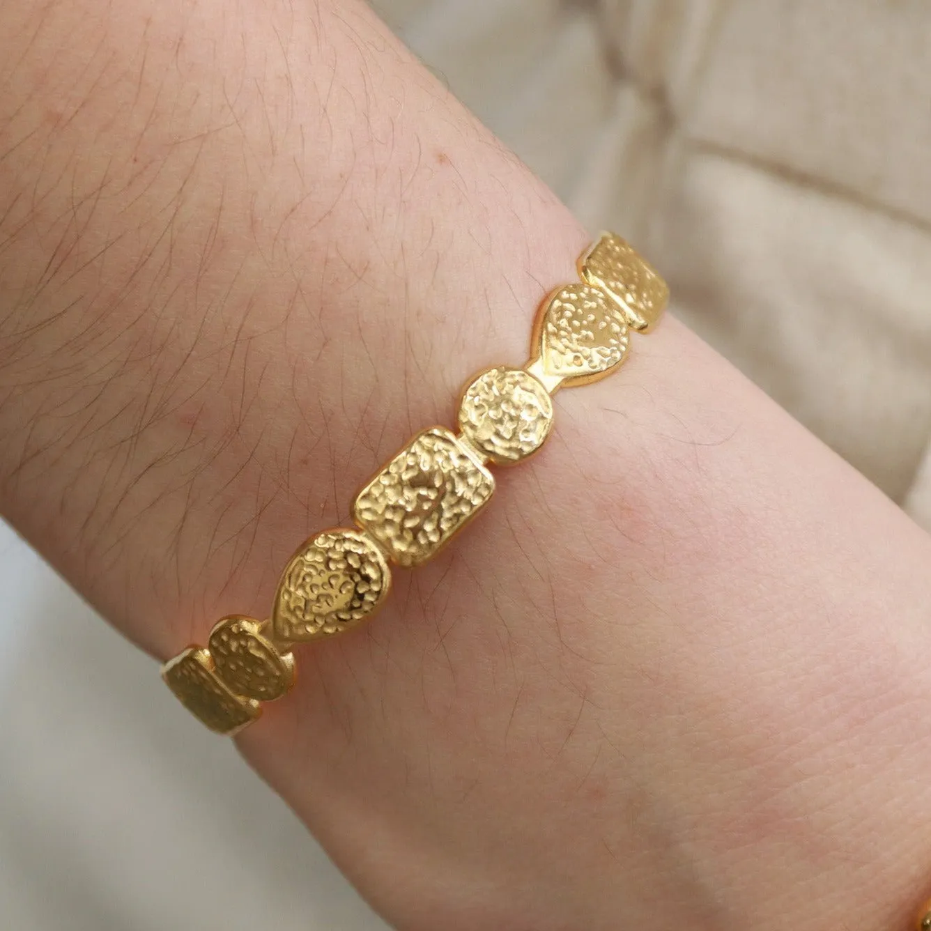 Juvelle | Stainless Steel 18K Gold Plated Cuff Bangle