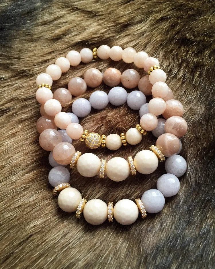 KAT GOLD champagne pink jade/riverstone