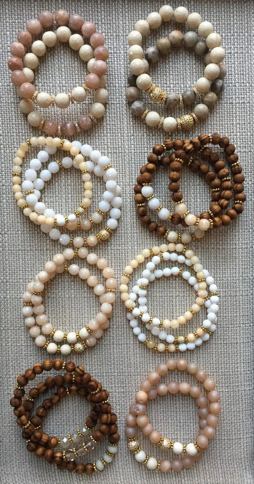KAT GOLD champagne pink jade/riverstone