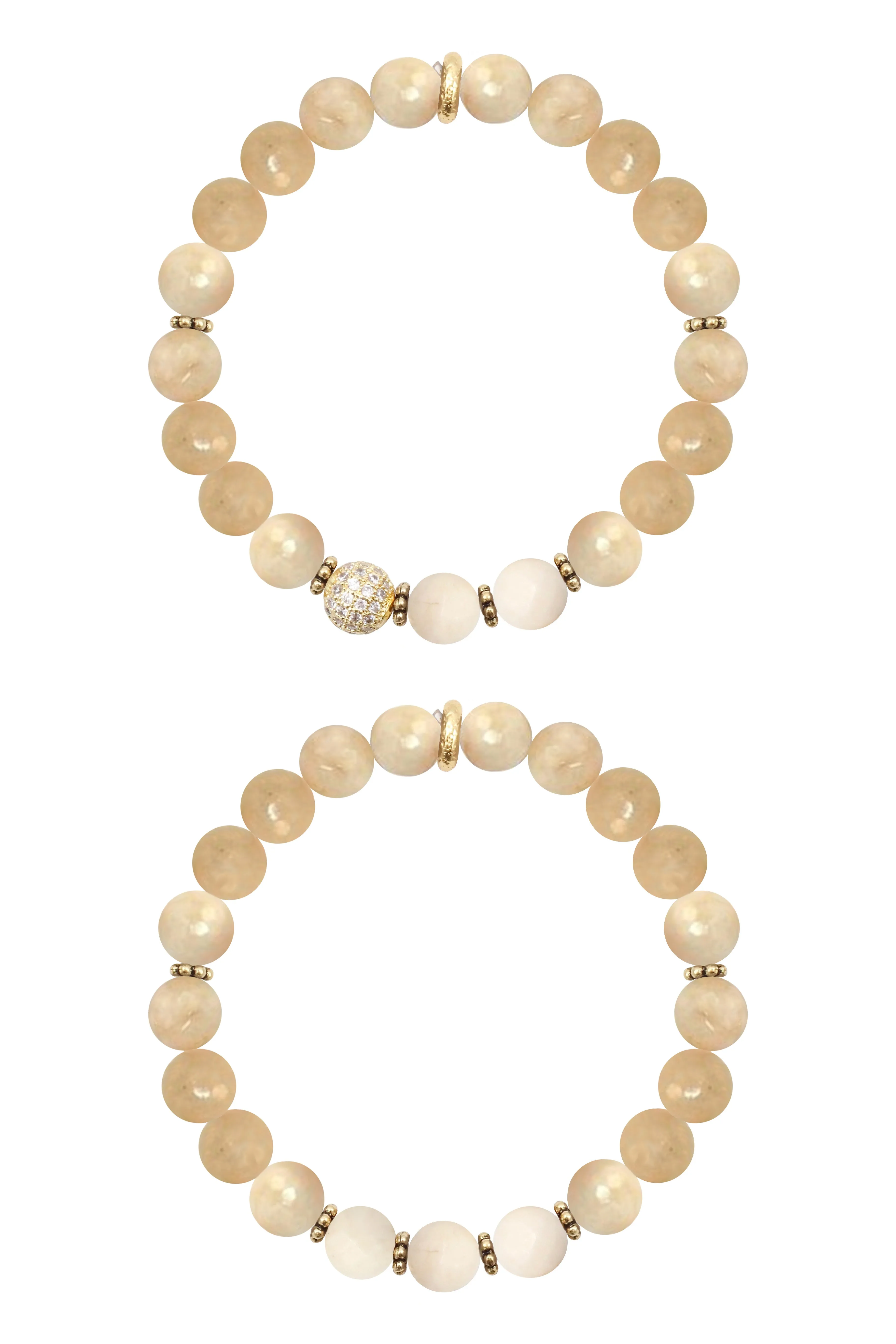 KAT GOLD champagne pink jade/riverstone
