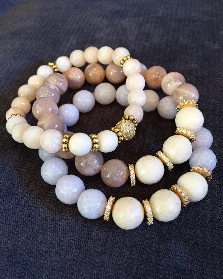 KAT GOLD champagne pink jade/riverstone
