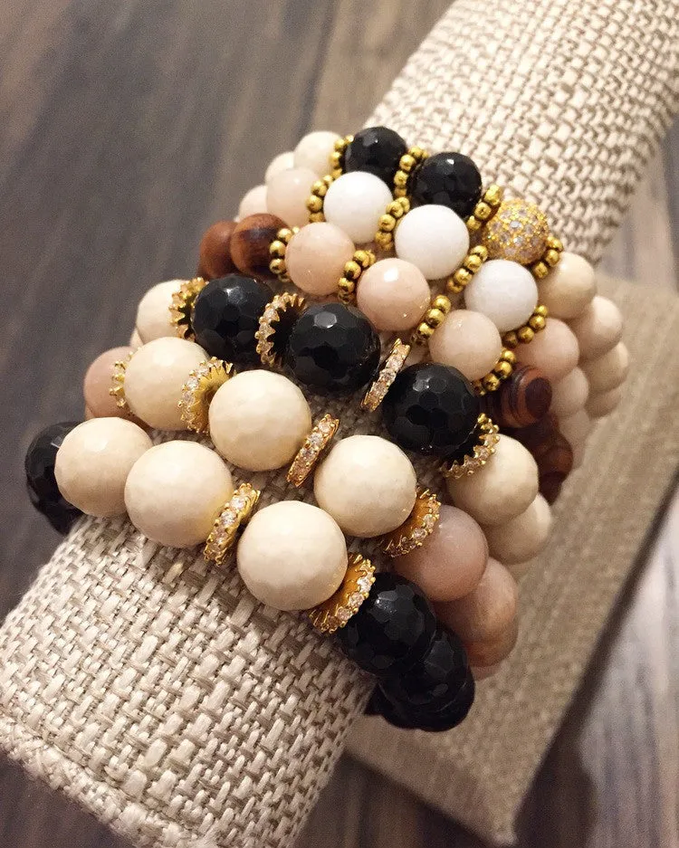 KAT GOLD champagne pink jade/riverstone