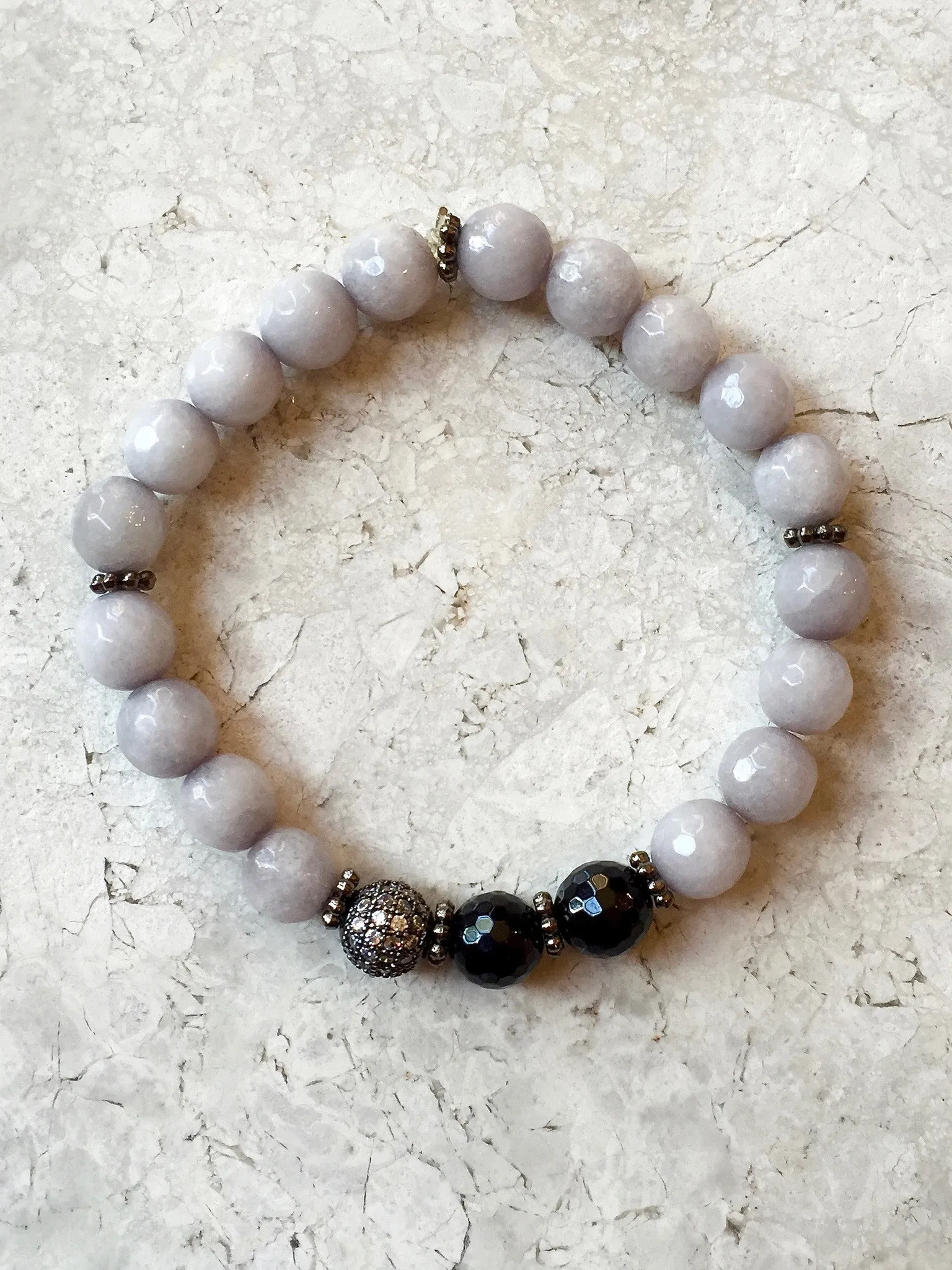 KAT GUNMETAL gray jade/onyx