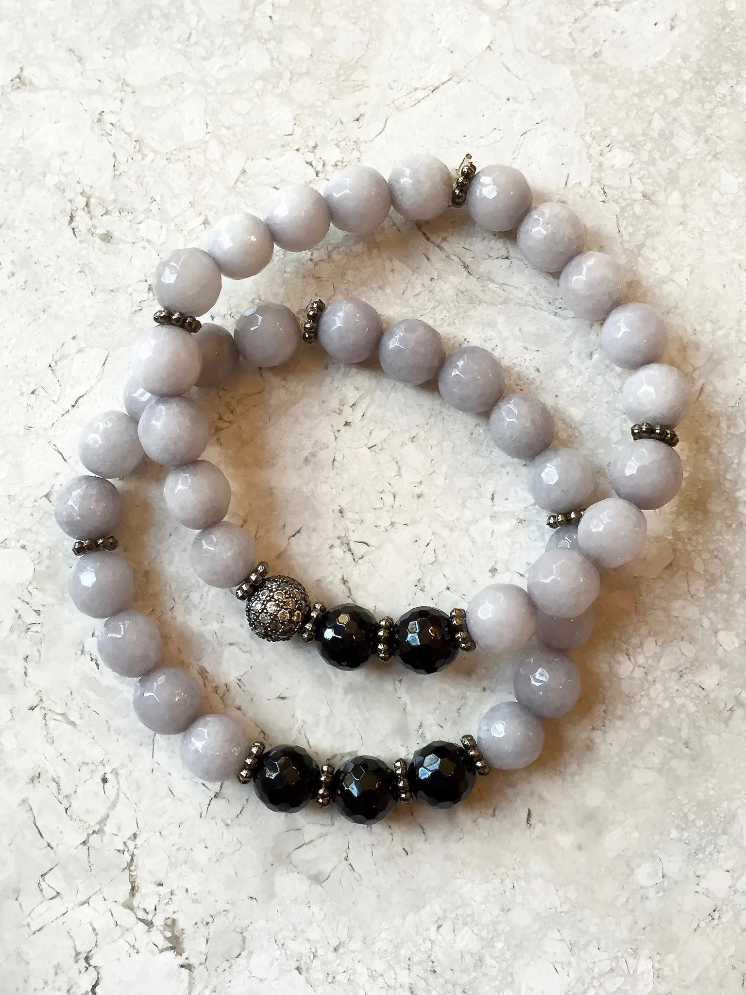 KAT GUNMETAL gray jade/onyx