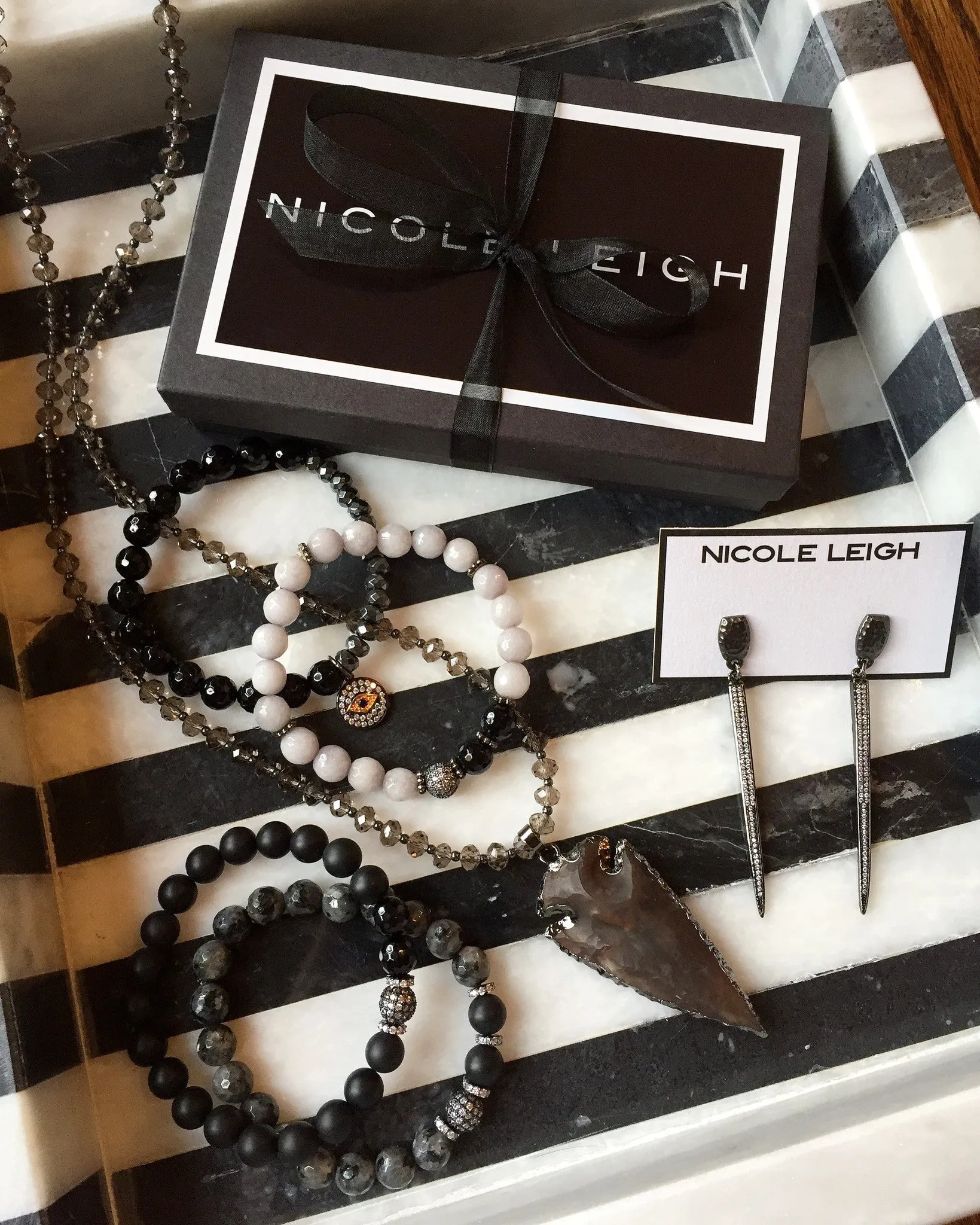 KAT GUNMETAL gray jade/onyx