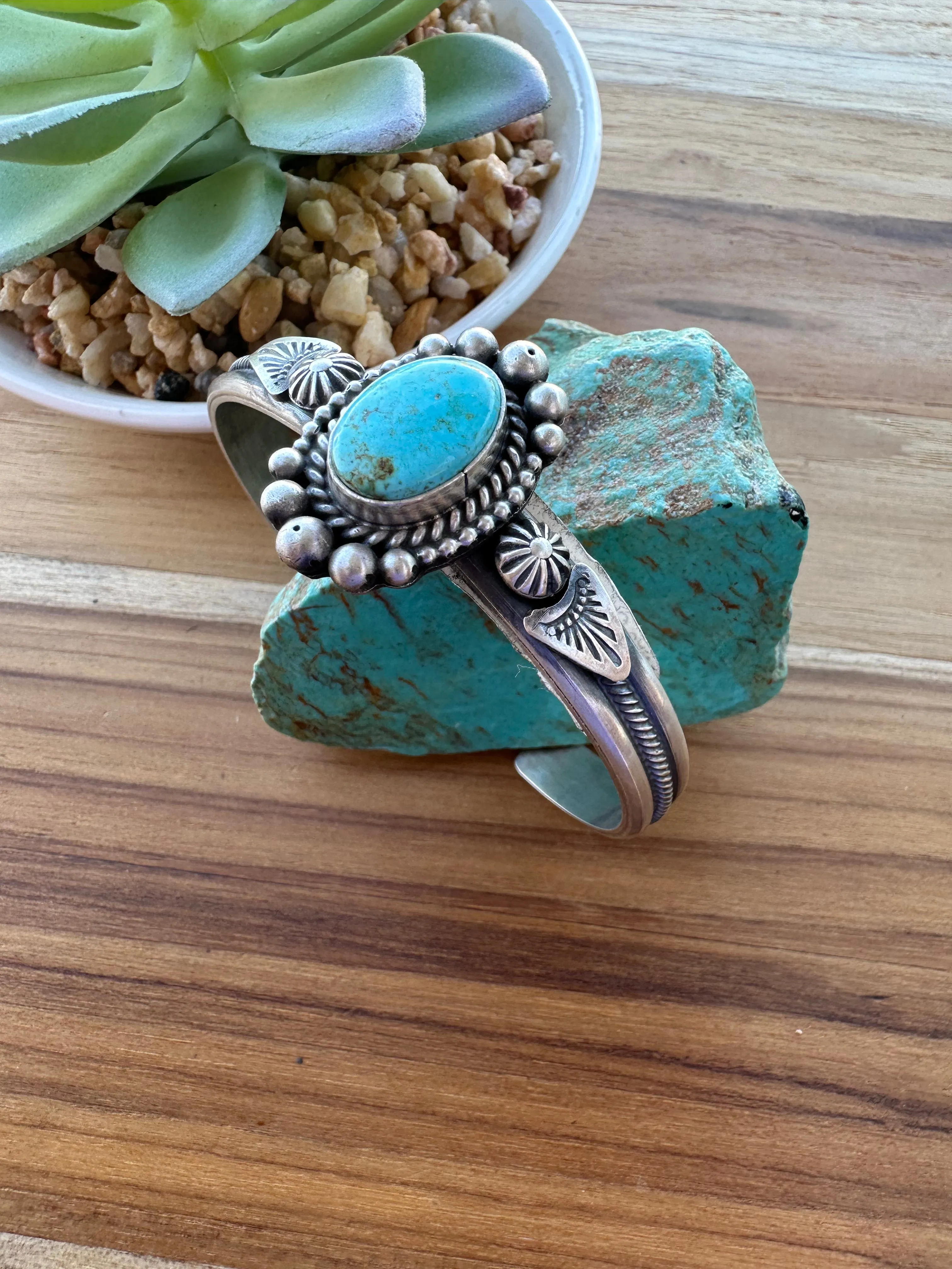 Kingman Single Stone Cuff