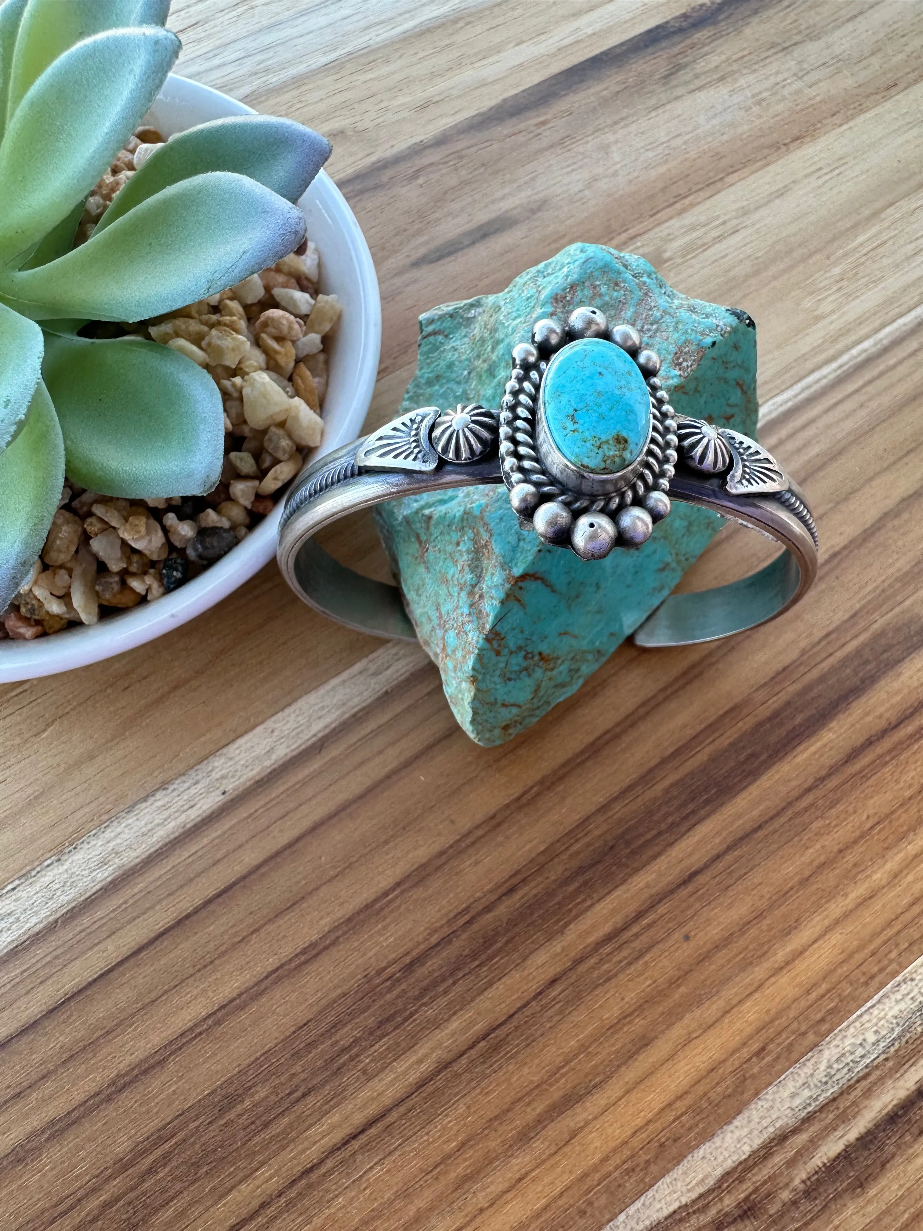 Kingman Single Stone Cuff