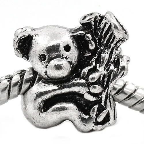 Koala Hugging Tree European Bead Compatible for Most European Snake Chain Bracelet