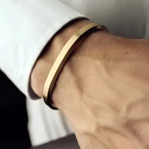 Korean Fashion Stainless Steel Cuff Bracelet for Men Couples Matching Charm Bracelet Jewelry Gift Mens Jewellery Pulsera Hombre