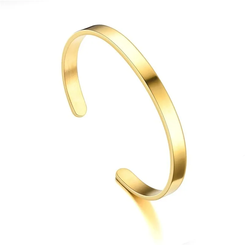 Korean Fashion Stainless Steel Cuff Bracelet for Men Couples Matching Charm Bracelet Jewelry Gift Mens Jewellery Pulsera Hombre