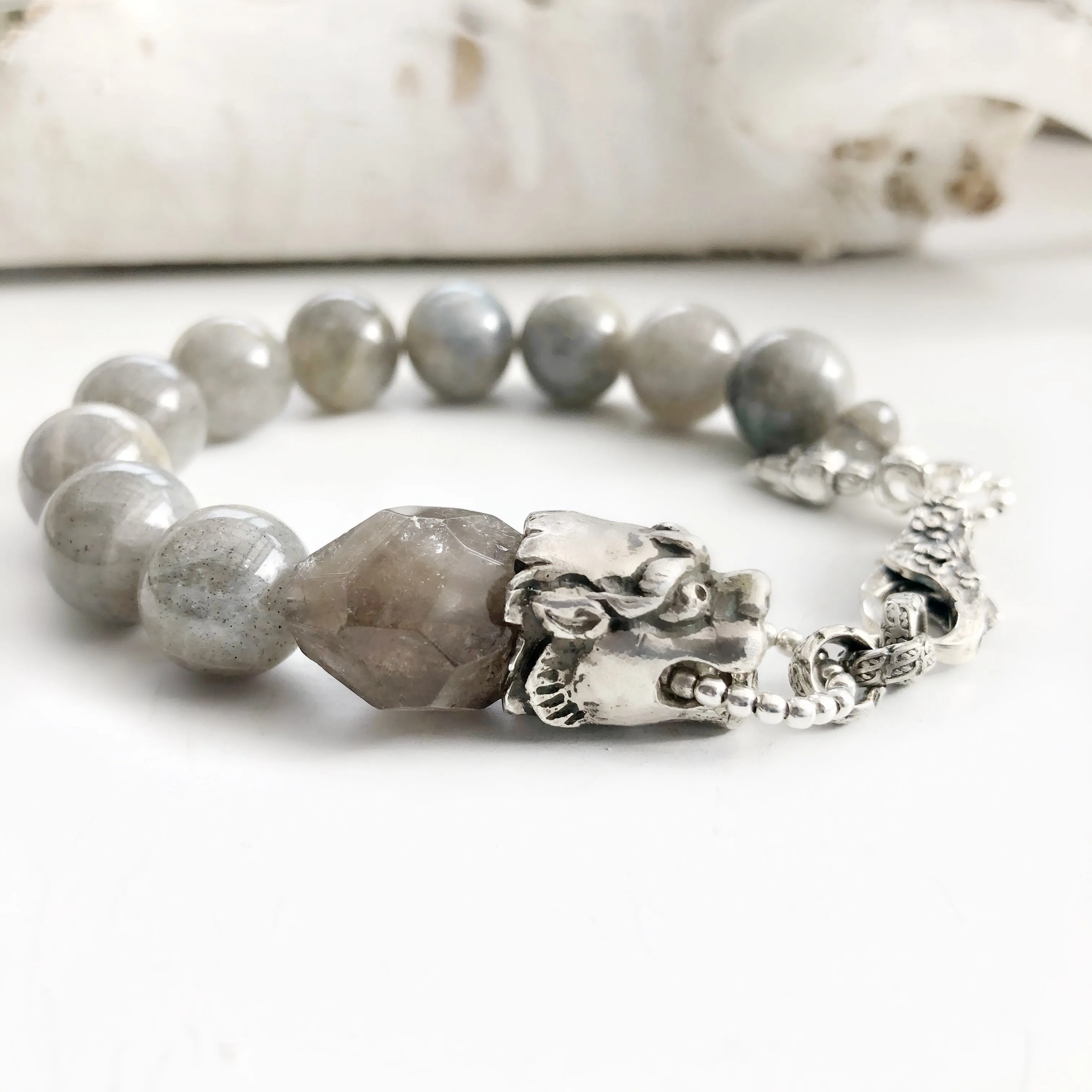 Labradorite Dragon Protection Bracelet